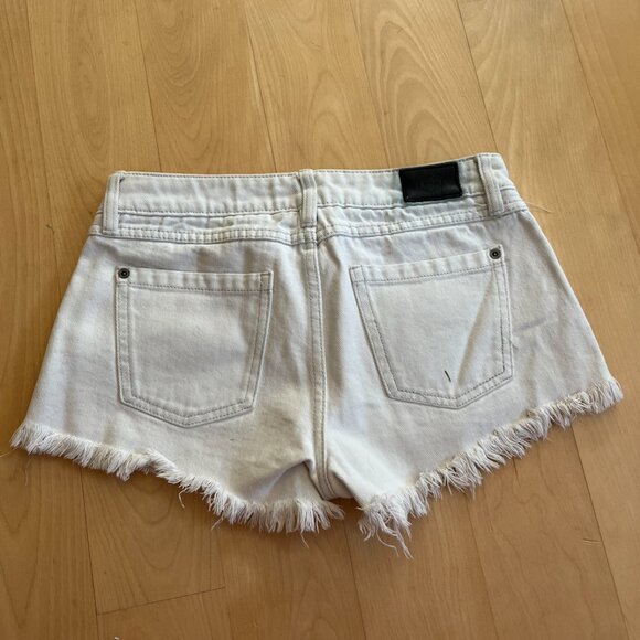 White Jean Shorts - Picture 2 of 5